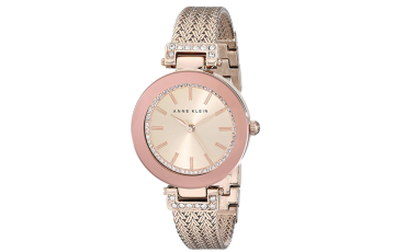 Anne Klein Women's Swarovski Crystal Accented Mesh Bracelet Watch